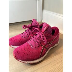 Asics Gel-Nimbus 24 Womens Running Shoes Pink White FF Blast+ Sneakers size 10